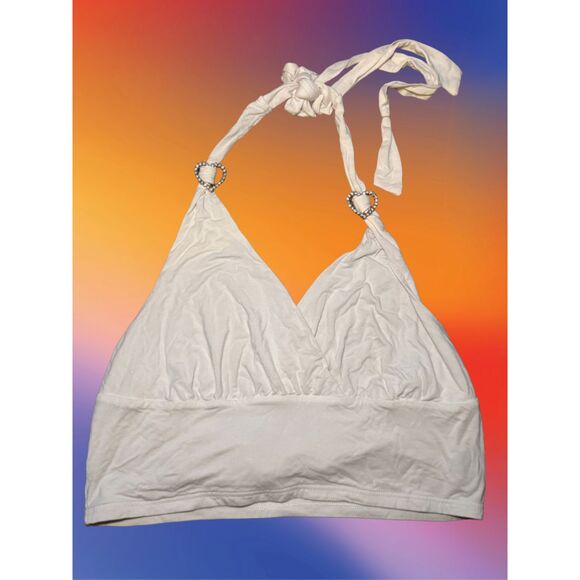 Size 3XL Halter Top w/ Rhinestone Hearts - Picture 1 of 4